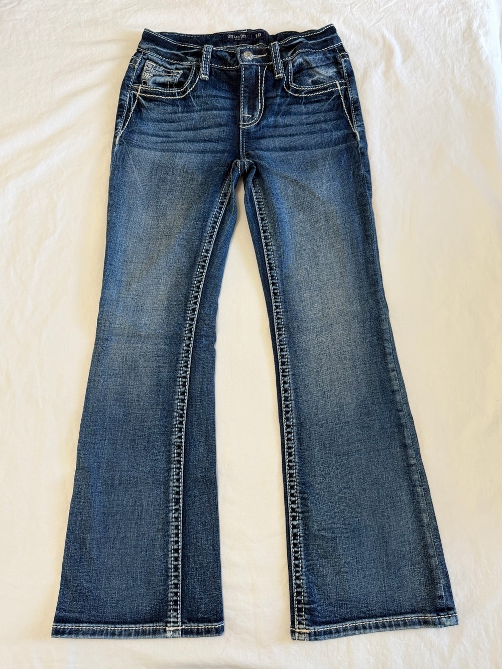 Girls' Miss Me Pastel Multi-Aztec Embroidered Bootcut Jeans NWOT